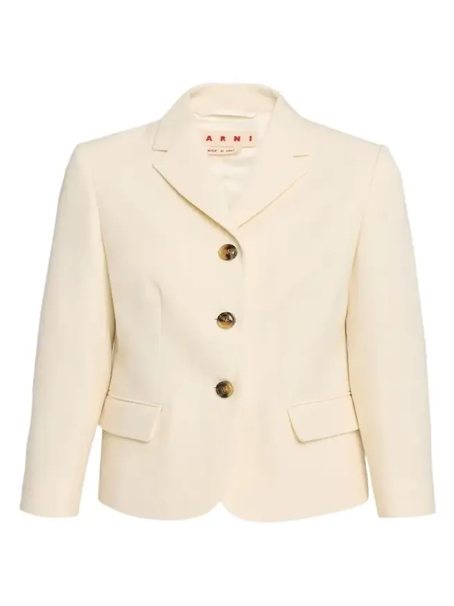 Marni Double Wool Crepe Single-Breasted Blazer Jacket