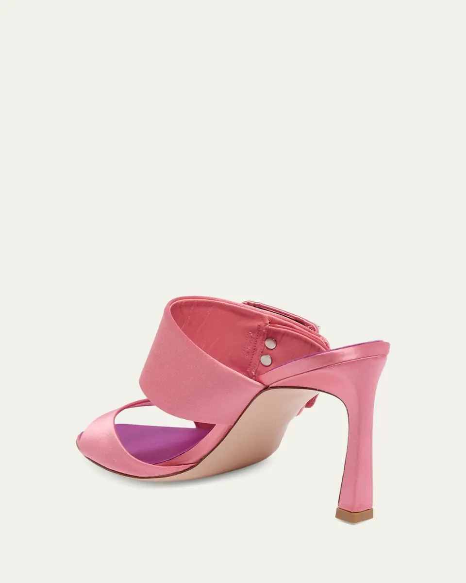Roger Vivier 85mm Trompette Strass Satin Mules | Thumbnail 2