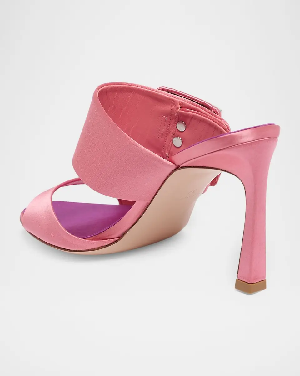 Roger Vivier 85mm Trompette Strass Satin Mules | Thumbnail 4
