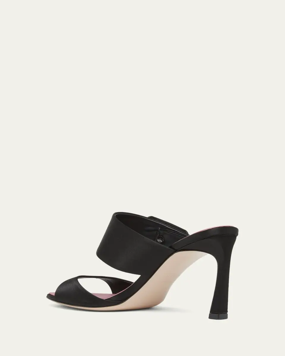 Roger Vivier 85mm Trompette Strass Satin Mules | Thumbnail 2 Roger Vivier 85mm Trompette Strass Satin Mules | Thumbnail 2