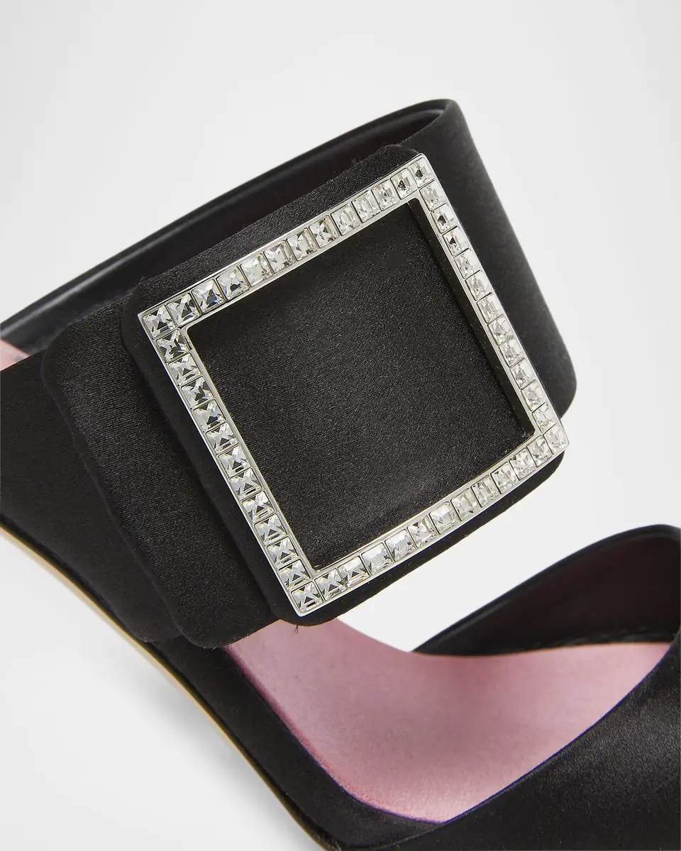 Roger Vivier 85mm Trompette Strass Satin Mules | Thumbnail 5 Roger Vivier 85mm Trompette Strass Satin Mules | Thumbnail 5