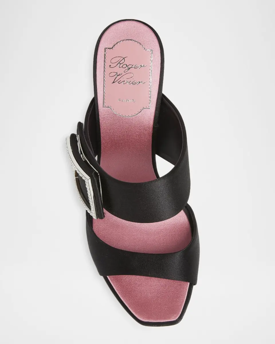Roger Vivier 85mm Trompette Strass Satin Mules | Thumbnail 6 Roger Vivier 85mm Trompette Strass Satin Mules | Thumbnail 6