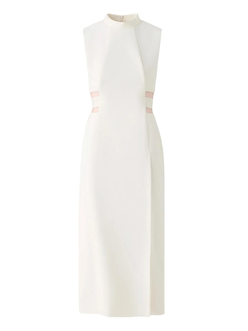 Sleeveless Waist-Inset Side-Slit Midi Dress
