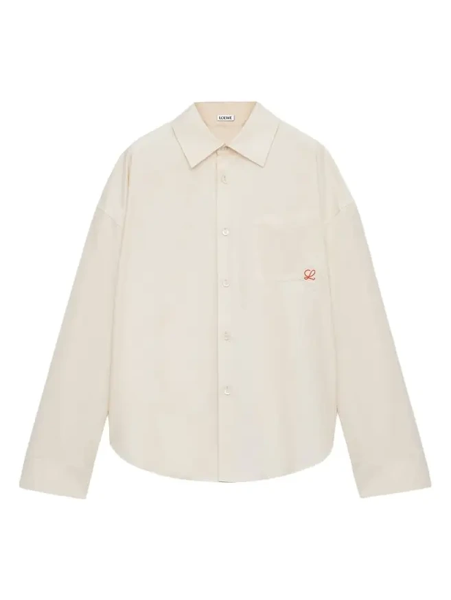 Men's Embroidered Anagram Pocket Button-Down Shirt Men's Embroidered Anagram Pocket Button-Down Shirt