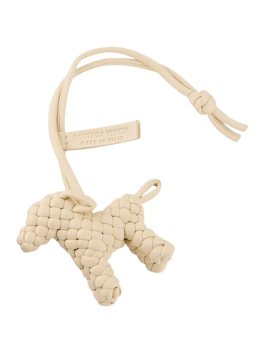 Bottega Veneta Intreccio Nappa Leather Dog Charm