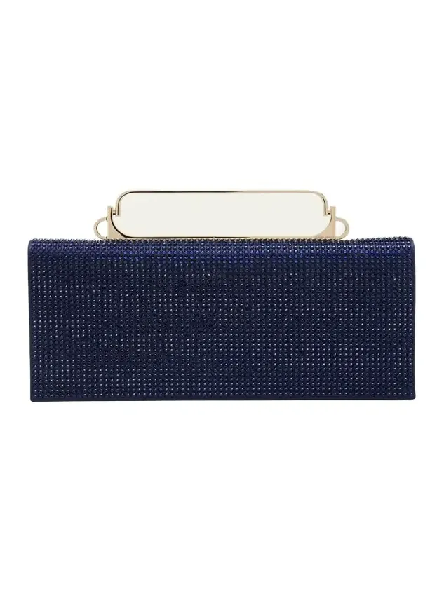 Crystal Avenue Rhinestone & Satin Clutch Bag