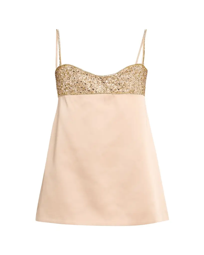 Retrofête Shyla Crystal Satin Mini Dress | Image 1 Retrofête Shyla Crystal Satin Mini Dress | Image 1