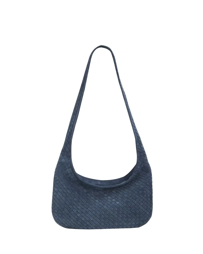 Bottega Veneta Intrecciato Suede Hobo Bag