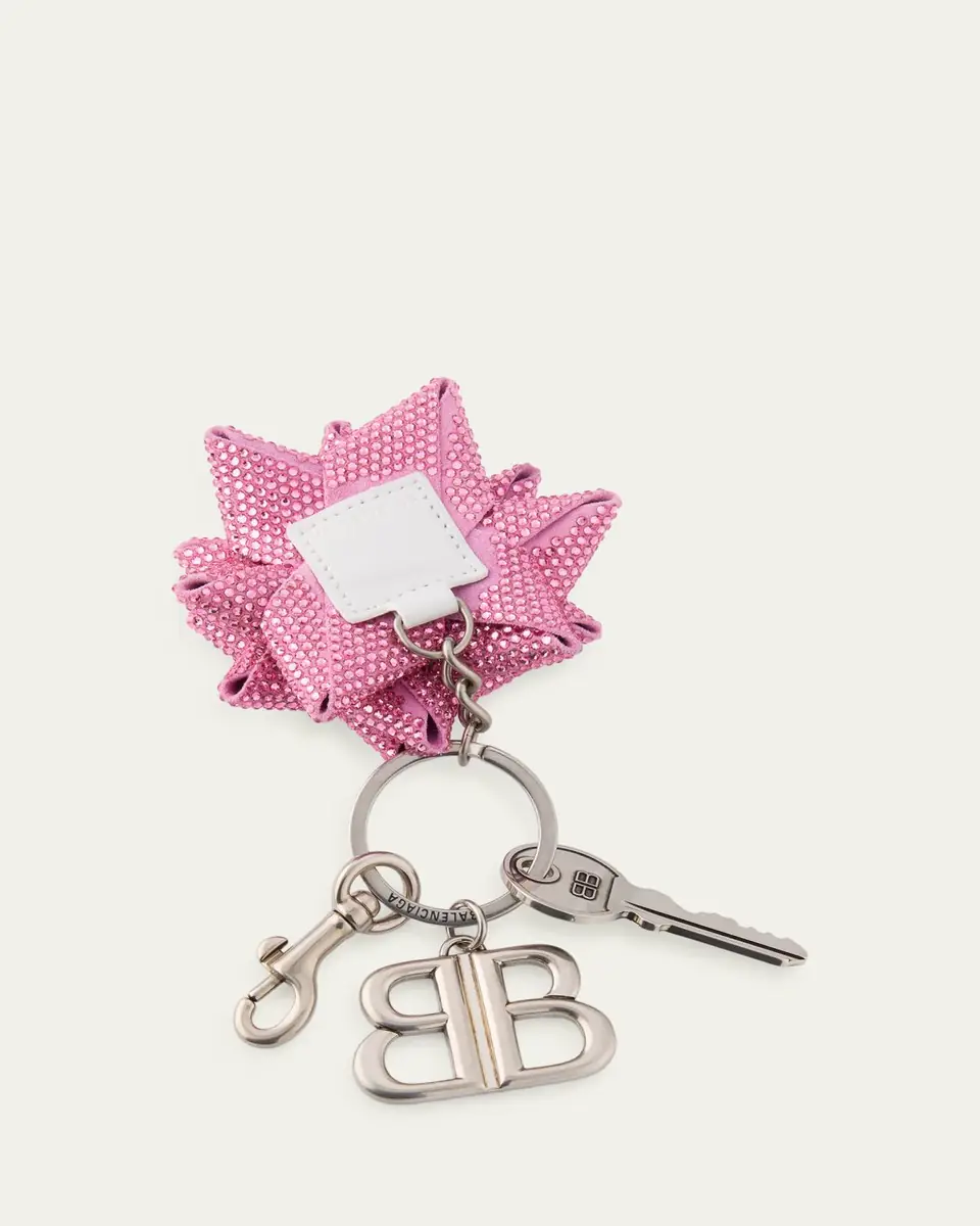 Balenciaga Pink Crystal Gifting Bow Key Ring Bag Charm | Thumbnail 3 Balenciaga Pink Crystal Gifting Bow Key Ring Bag Charm | Thumbnail 3