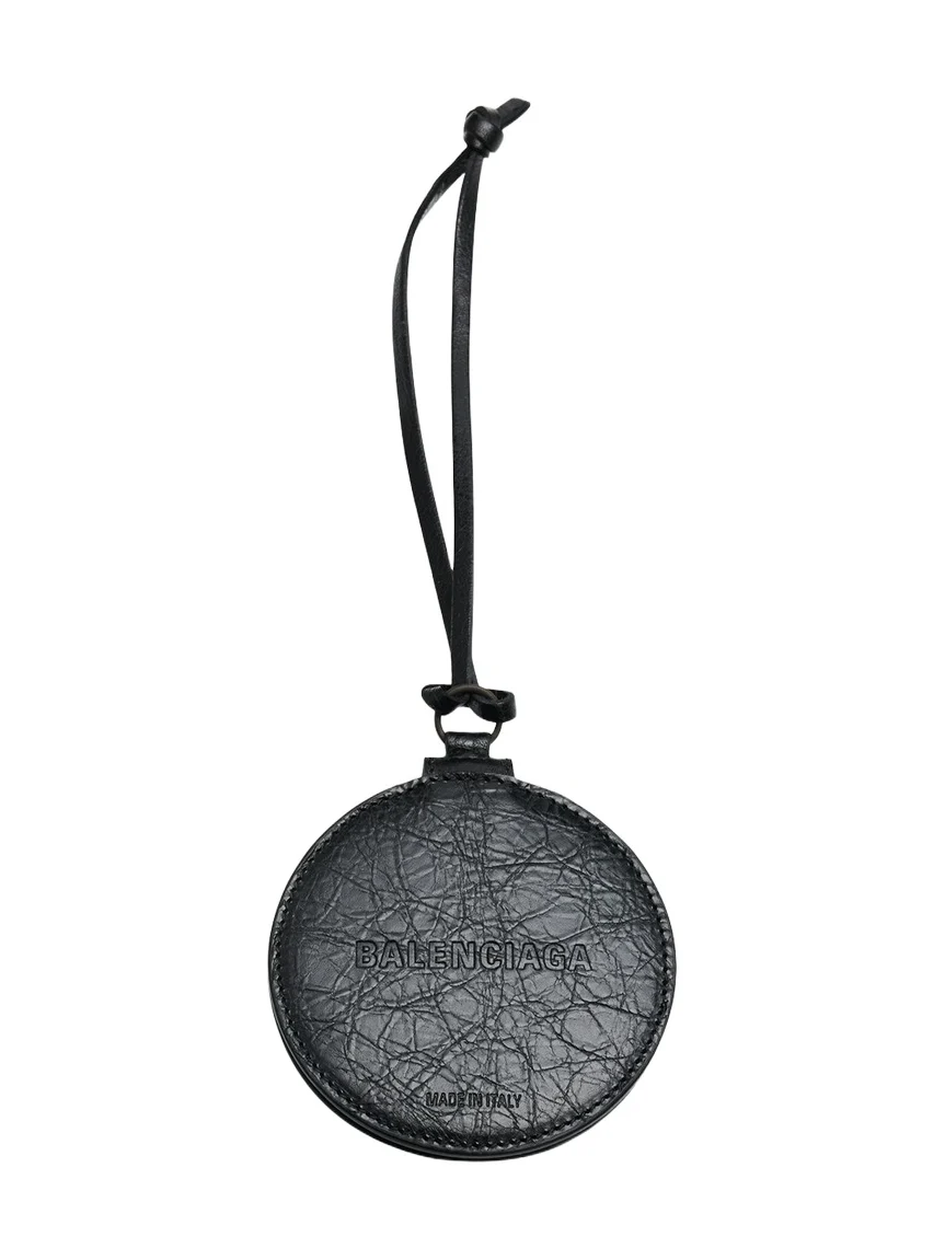 Balenciaga Le City Round Mirror Leather Bag Charm