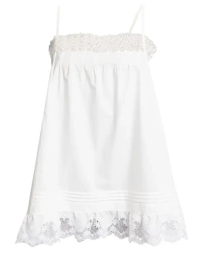 Guipure Lace Sleeveless Shift Mini Dress Guipure Lace Sleeveless Shift Mini Dress