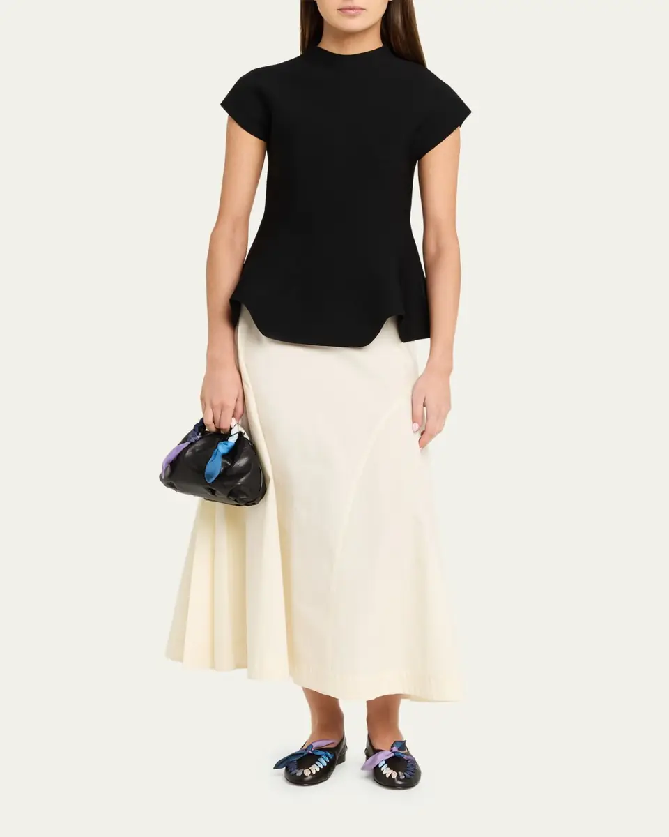 HEREU Bombon Foulard Ruched Leather Top-Handle Bag | Thumbnail 5 HEREU Bombon Foulard Ruched Leather Top-Handle Bag | Thumbnail 5