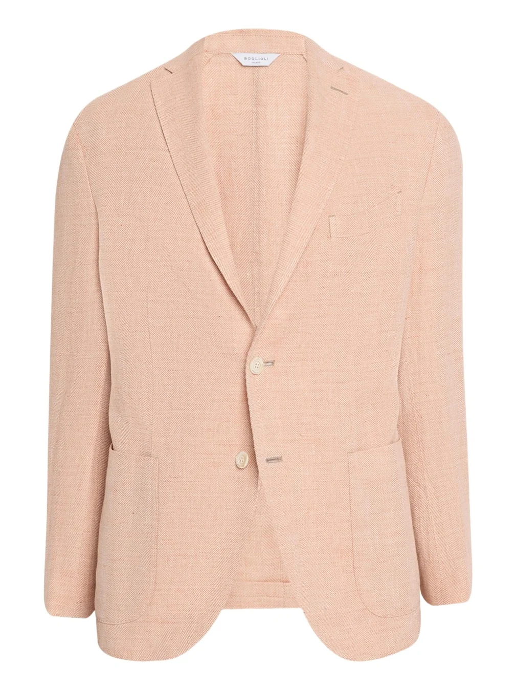 Men's Linen and Wool Herringbone Single-Breasted Blazer Men's Linen and Wool Herringbone Single-Breasted Blazer
