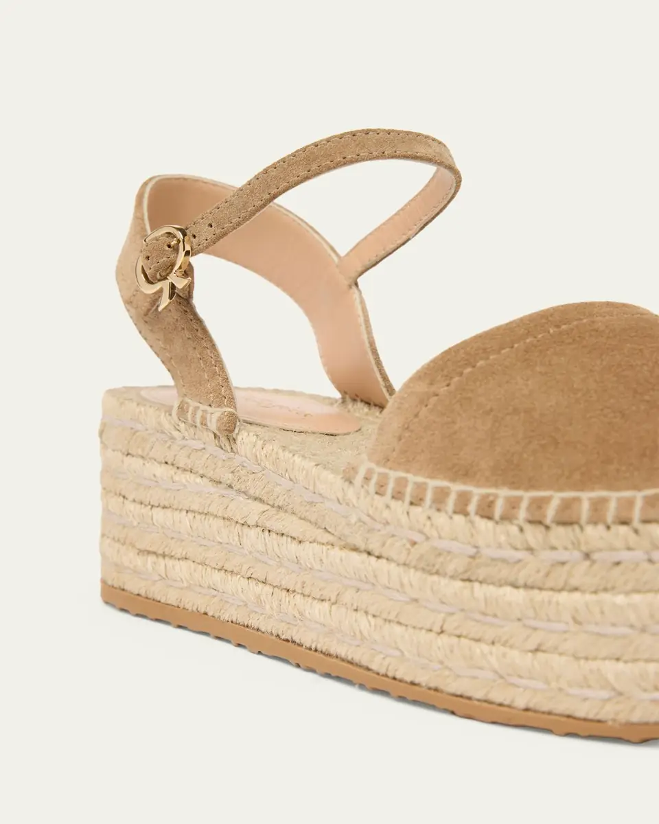 Gianvito Rossi Suede Platform Espadrille Sandals | Thumbnail 3 Gianvito Rossi Suede Platform Espadrille Sandals | Thumbnail 3