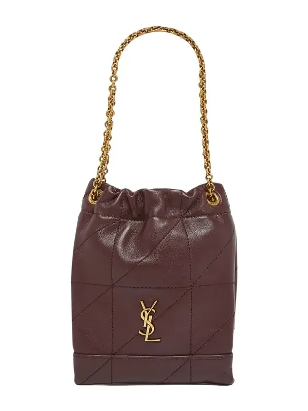 Saint Laurent Jamie Mini YSL Quilted Leather Pochon Shoulder Bag