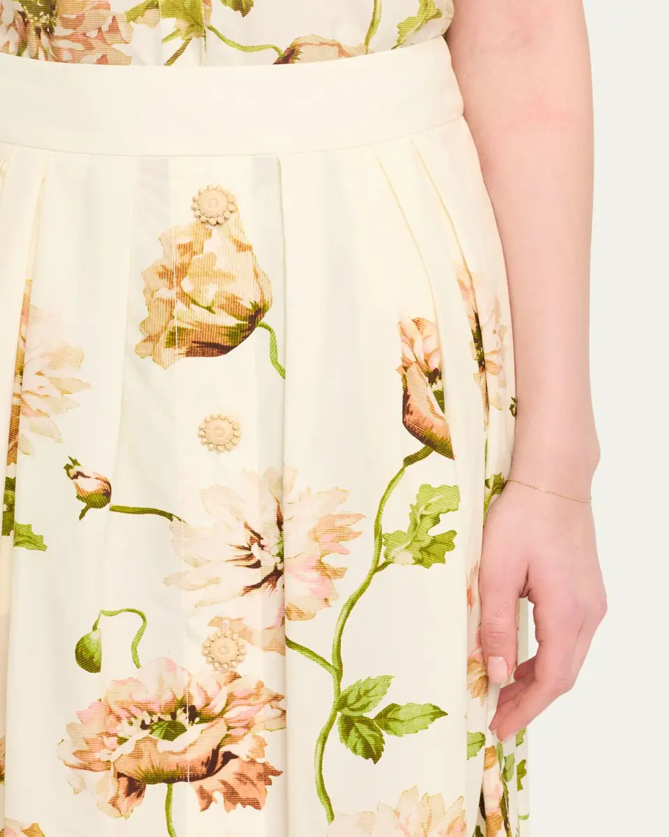 Cara Cara Marge Pleated Button-Front Skirt | Thumbnail 5
