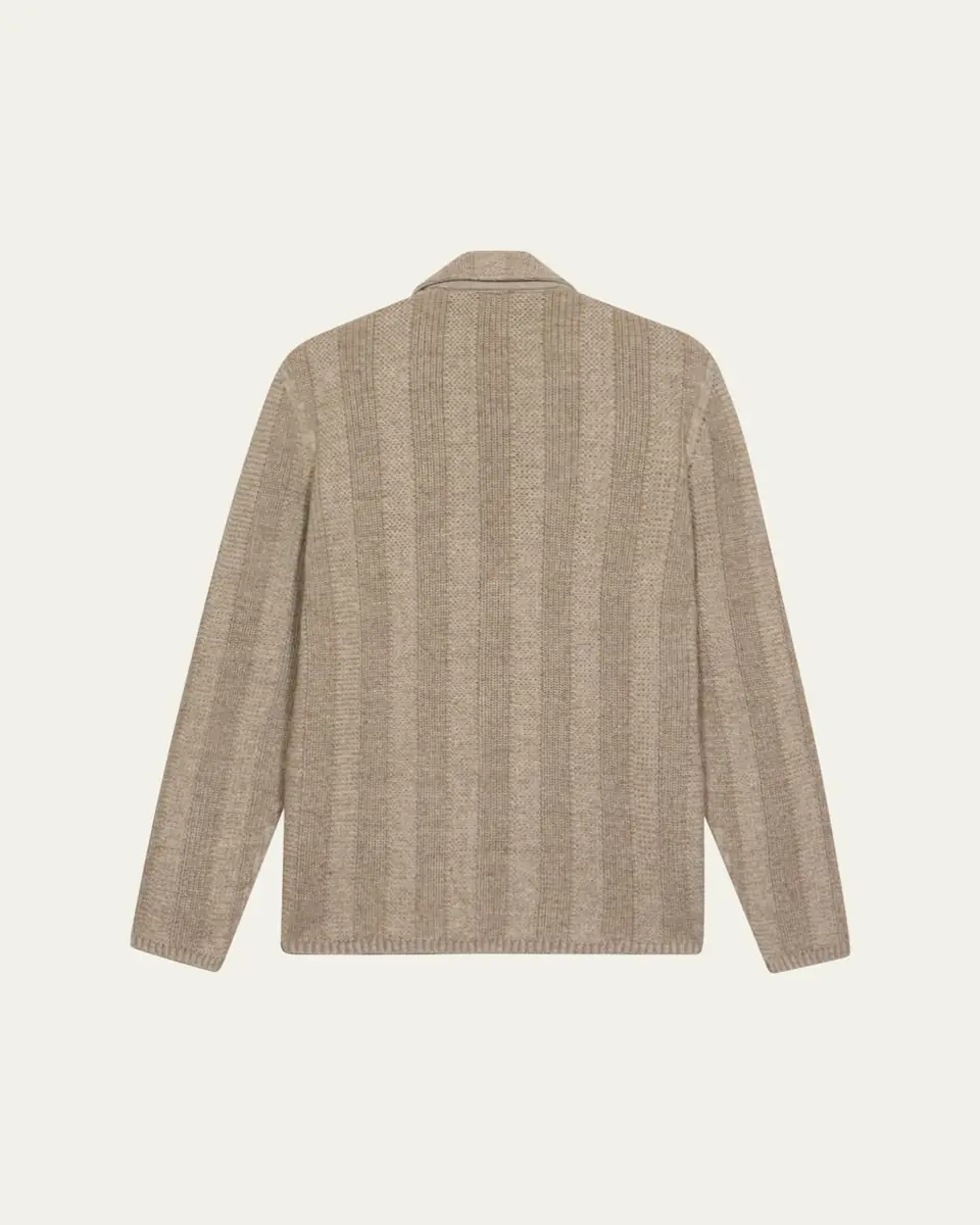Maurizio Baldassari Men's Linen and Merino Wool Knit Jacket | Thumbnail 2