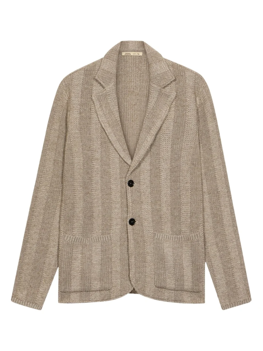 Maurizio Baldassari Men's Linen and Merino Wool Knit Jacket