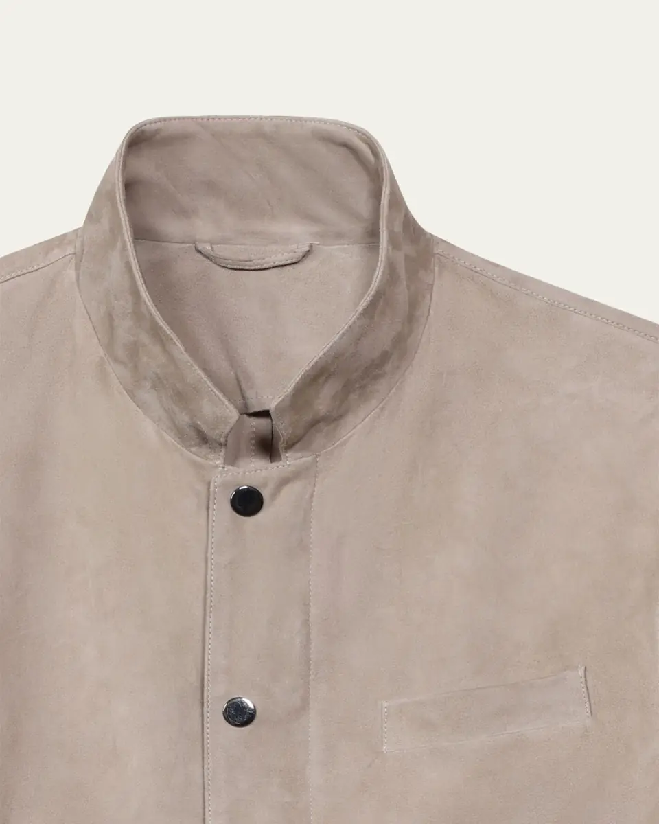 Maurizio Baldassari Men's Suede Five-Snap Jacket | Thumbnail 3 Maurizio Baldassari Men's Suede Five-Snap Jacket | Thumbnail 3