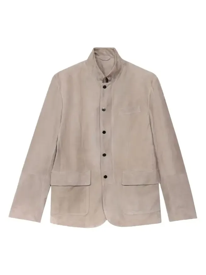 Men's Suede Five-Snap Jacket Men's Suede Five-Snap Jacket