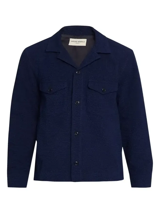Men's Jean-Baptiste Seersucker Cotton Shirt Jacket Men's Jean-Baptiste Seersucker Cotton Shirt Jacket