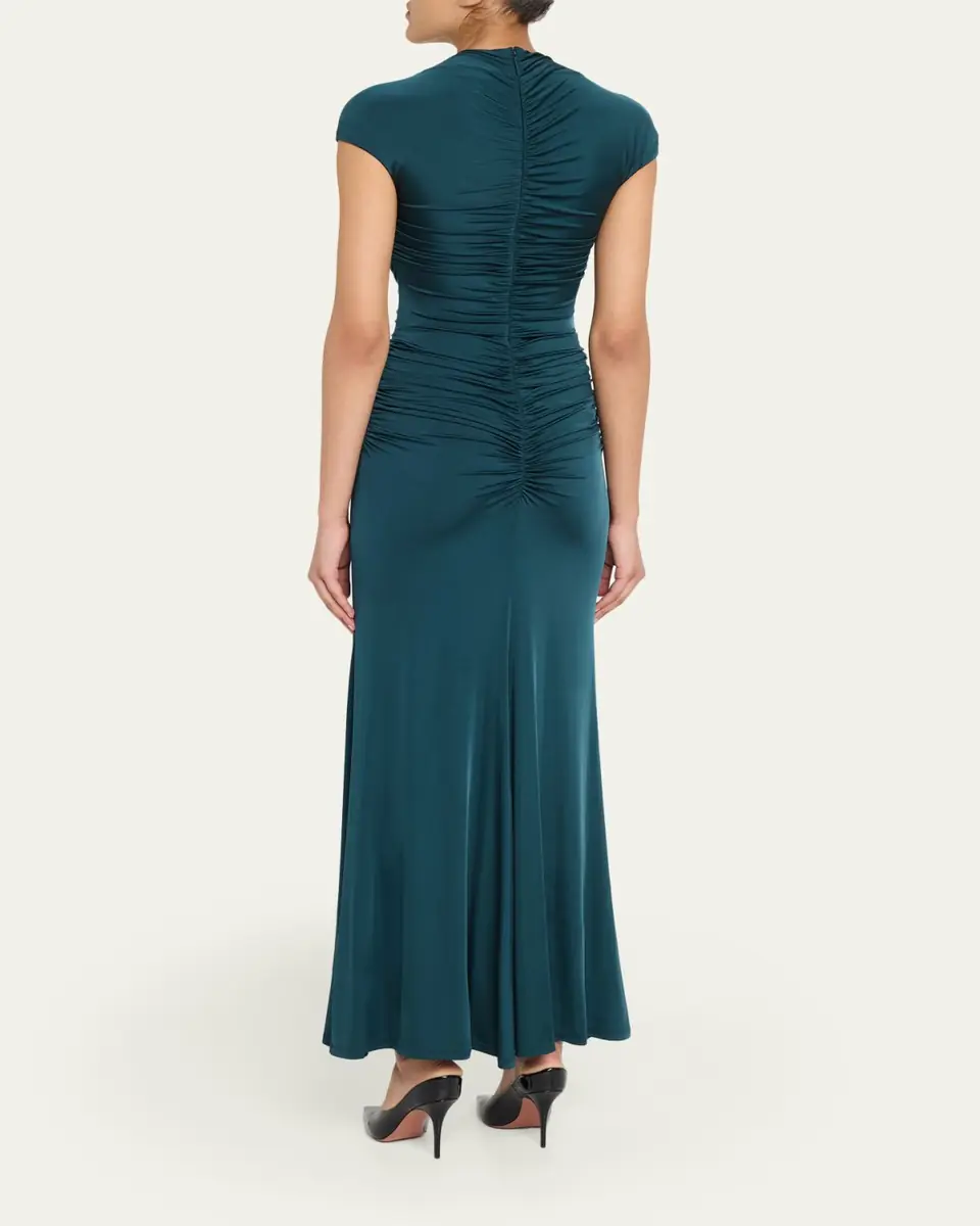 Giorgio Armani Ruched Jersey Maxi Dress | Thumbnail 3 Giorgio Armani Ruched Jersey Maxi Dress | Thumbnail 3