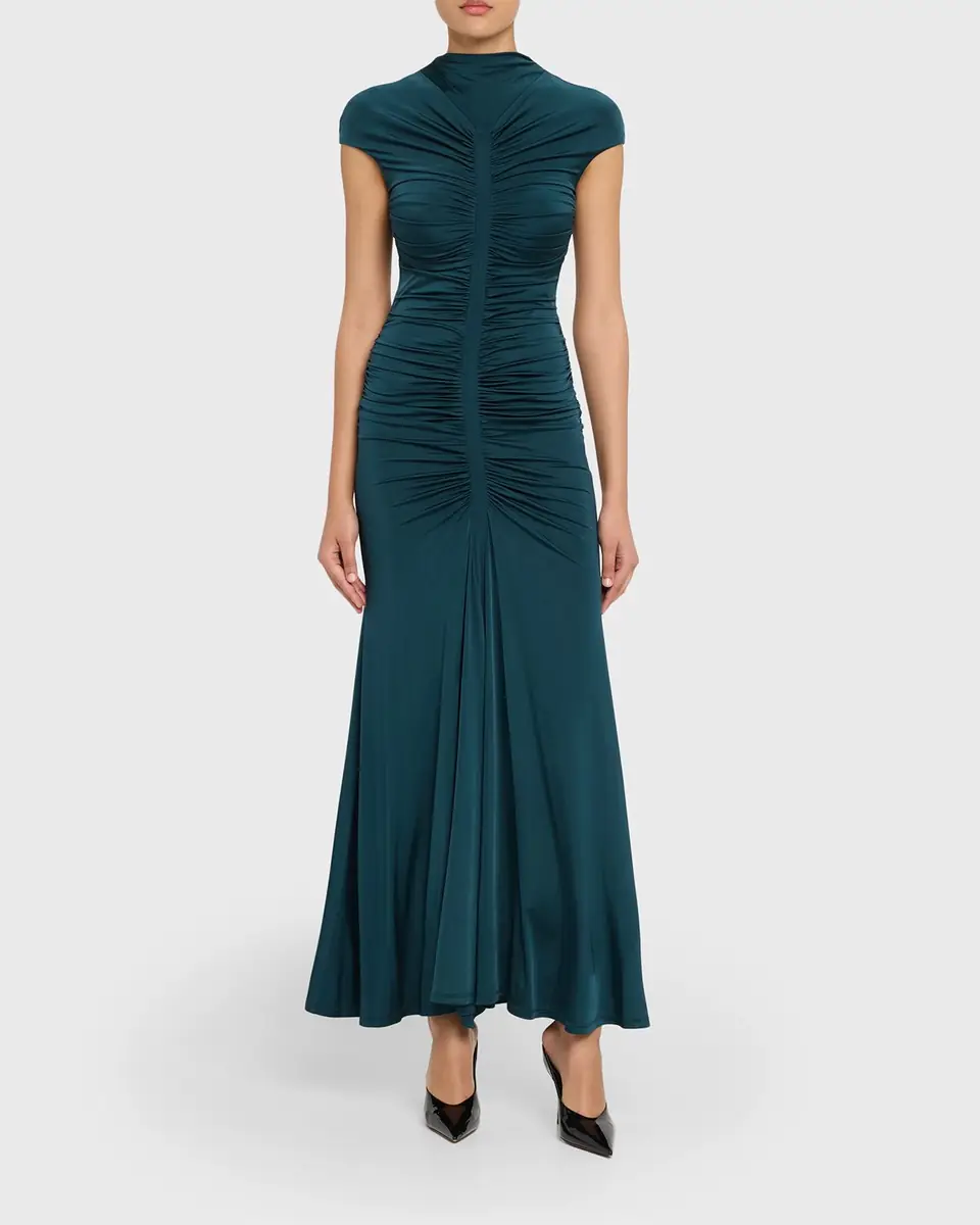 Giorgio Armani Ruched Jersey Maxi Dress | Thumbnail 6 Giorgio Armani Ruched Jersey Maxi Dress | Thumbnail 6