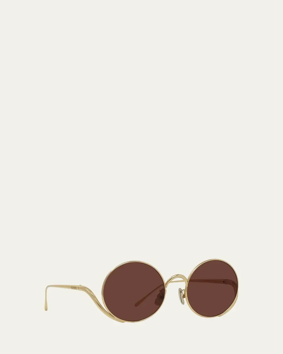 Loewe Island 50mm Metal Rimless Round Sunglasses | Thumbnail 2