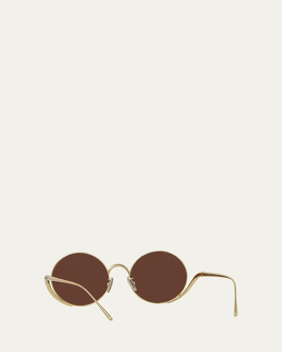 Loewe Island 50mm Metal Rimless Round Sunglasses | Thumbnail 3