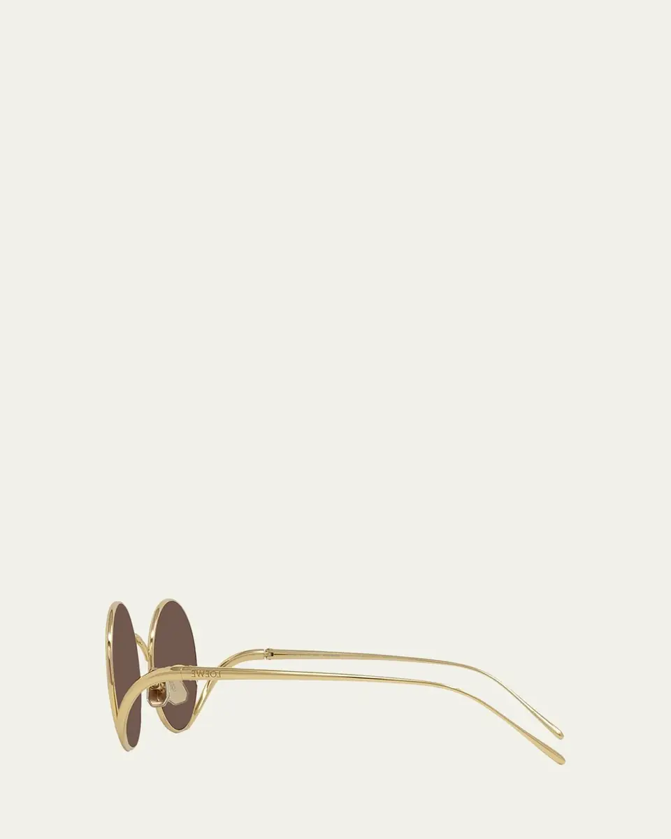 Loewe Island 50mm Metal Rimless Round Sunglasses | Thumbnail 4