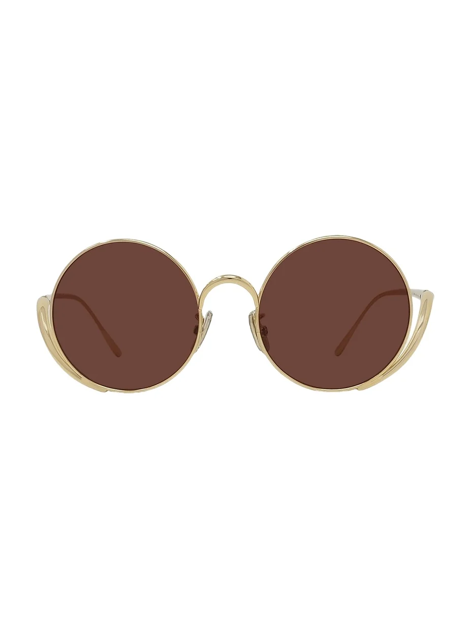 Island 50mm Metal Rimless Round Sunglasses