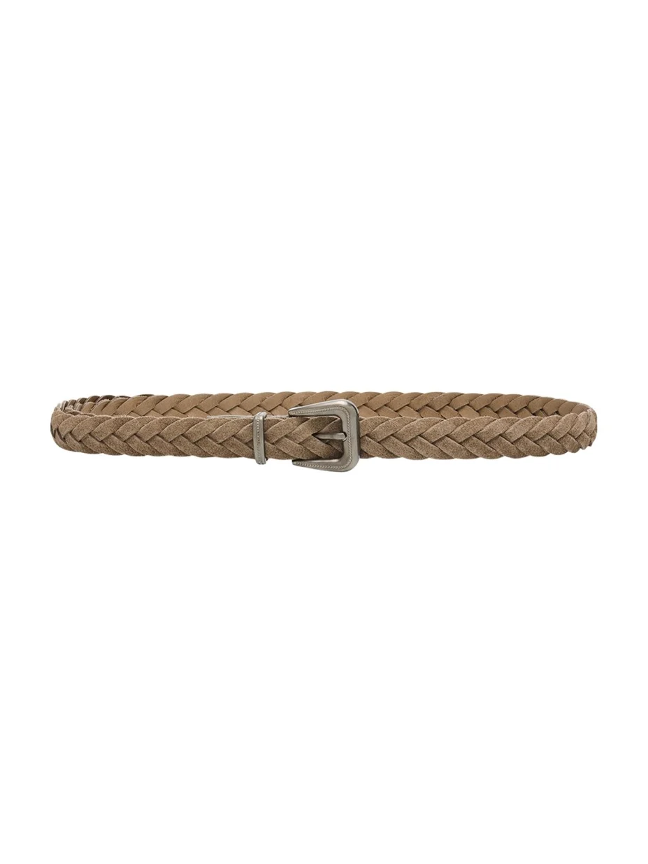 Braided Leather Belt with Monili