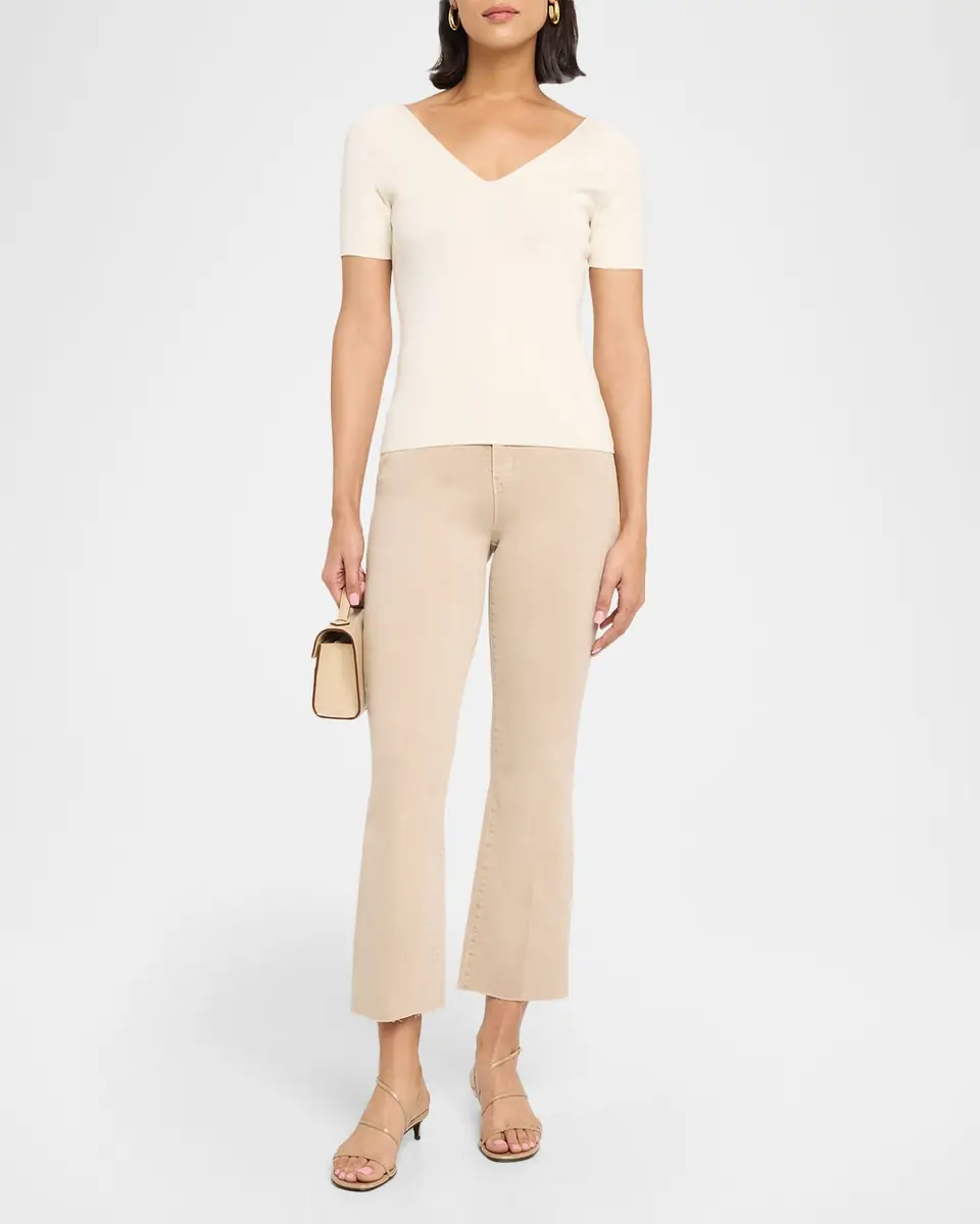 L'Agence Kendra High-Rise Crop Flare Jeans | Thumbnail 6 L'Agence Kendra High-Rise Crop Flare Jeans | Thumbnail 6