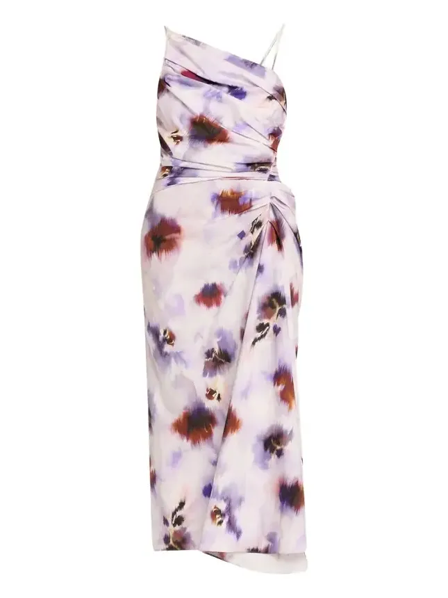 Juno Asymmetric Floral Midi Dress Juno Asymmetric Floral Midi Dress