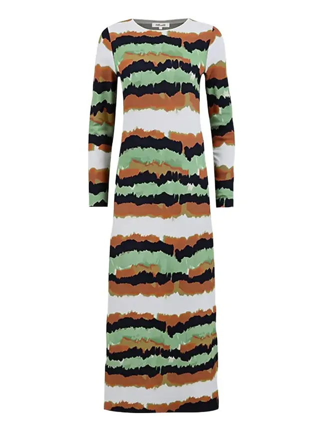 Diane von Furstenberg Robin Watercolor-Print Column Maxi Dress