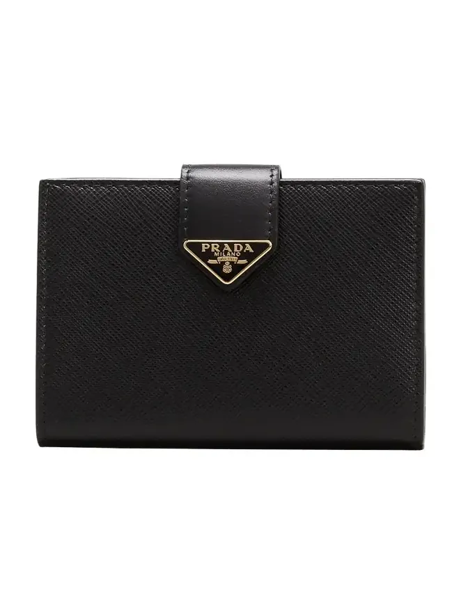 Small Triangle Logo Flap Wallet