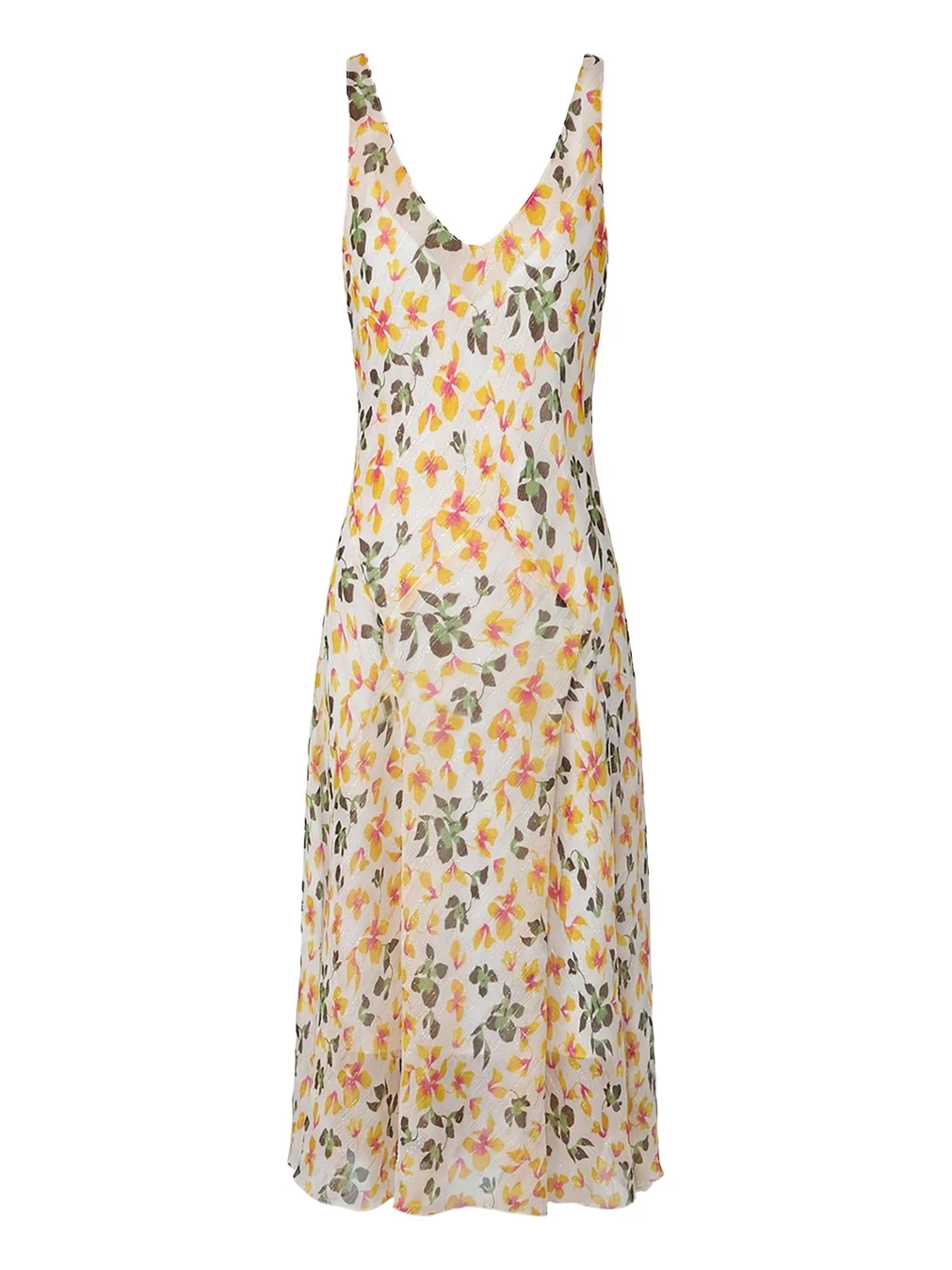 Diane von Furstenberg Jules Shimmer Floral-Print Midi Dress