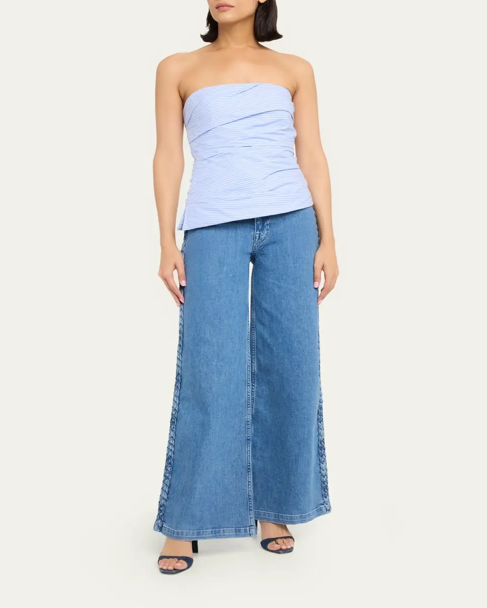 SIMKHAI Emerson Ruched Strapless Top | Thumbnail 2 SIMKHAI Emerson Ruched Strapless Top | Thumbnail 2