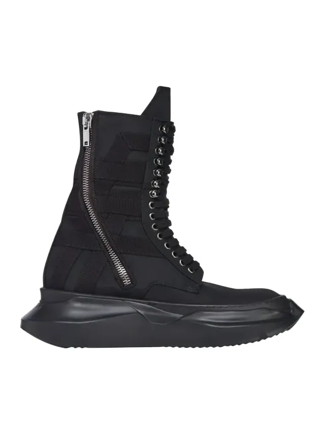 Rick Owens Men's Low Army Abstract Combat Boots