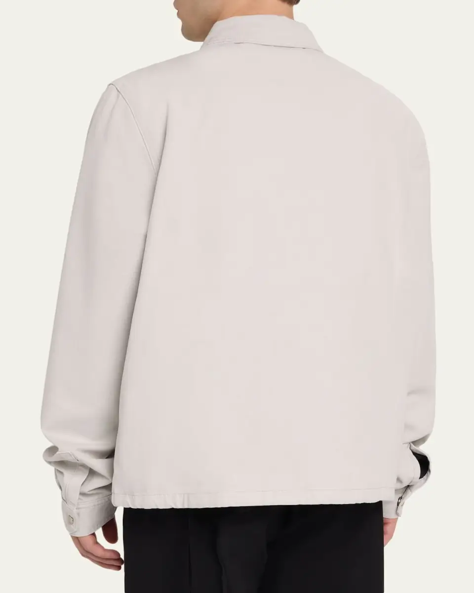 DRKSHDW RICK OWENS Men's Zip-Front Cotton-Blend Jacket | Thumbnail 3 DRKSHDW RICK OWENS Men's Zip-Front Cotton-Blend Jacket | Thumbnail 3