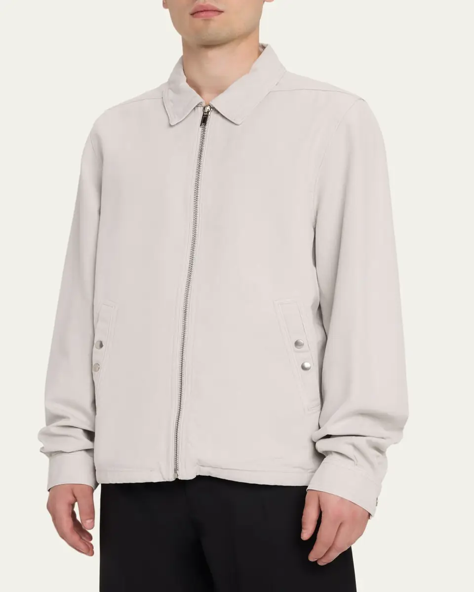DRKSHDW RICK OWENS Men's Zip-Front Cotton-Blend Jacket | Thumbnail 4 DRKSHDW RICK OWENS Men's Zip-Front Cotton-Blend Jacket | Thumbnail 4