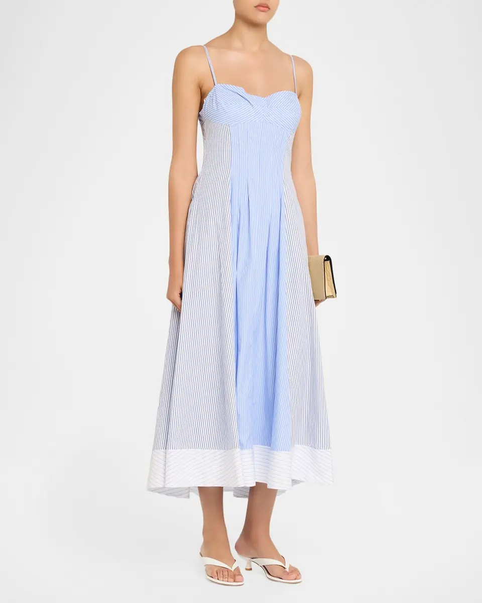 SIMKHAI Chamberlain Striped Cotton Midi Dress | Thumbnail 11 SIMKHAI Chamberlain Striped Cotton Midi Dress | Thumbnail 11