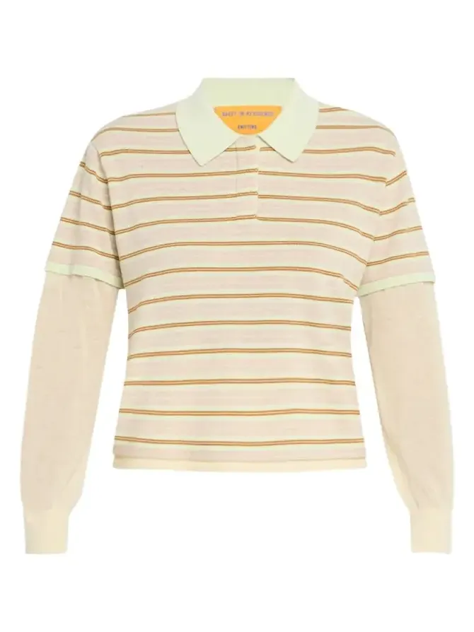Layered Stripe Cashmere Rugby Sweater Layered Stripe Cashmere Rugby Sweater