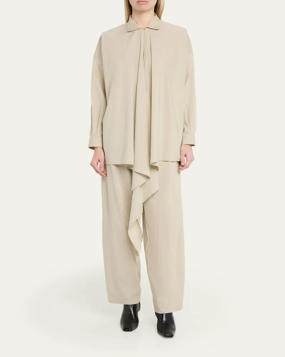 DARKPARK Romy Ruffled Long-Sleeve Cotton Shirt | Thumbnail 2