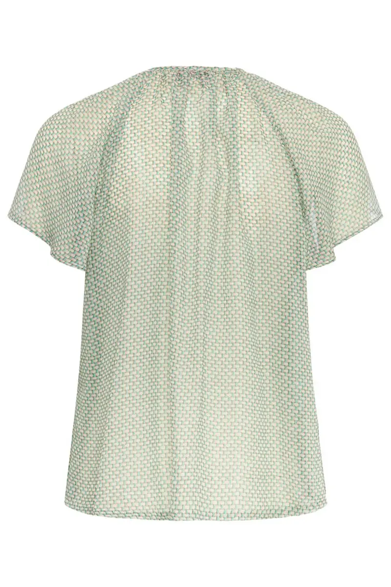 MAISON COMMON Lattice Flutter Cap Sleeve Blouse | Thumbnail 5