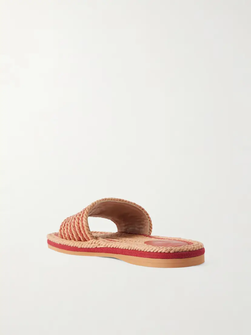 Chloé Logo-embroidered Striped Cord Slides | Thumbnail 3 Chloé Logo-embroidered Striped Cord Slides | Thumbnail 3