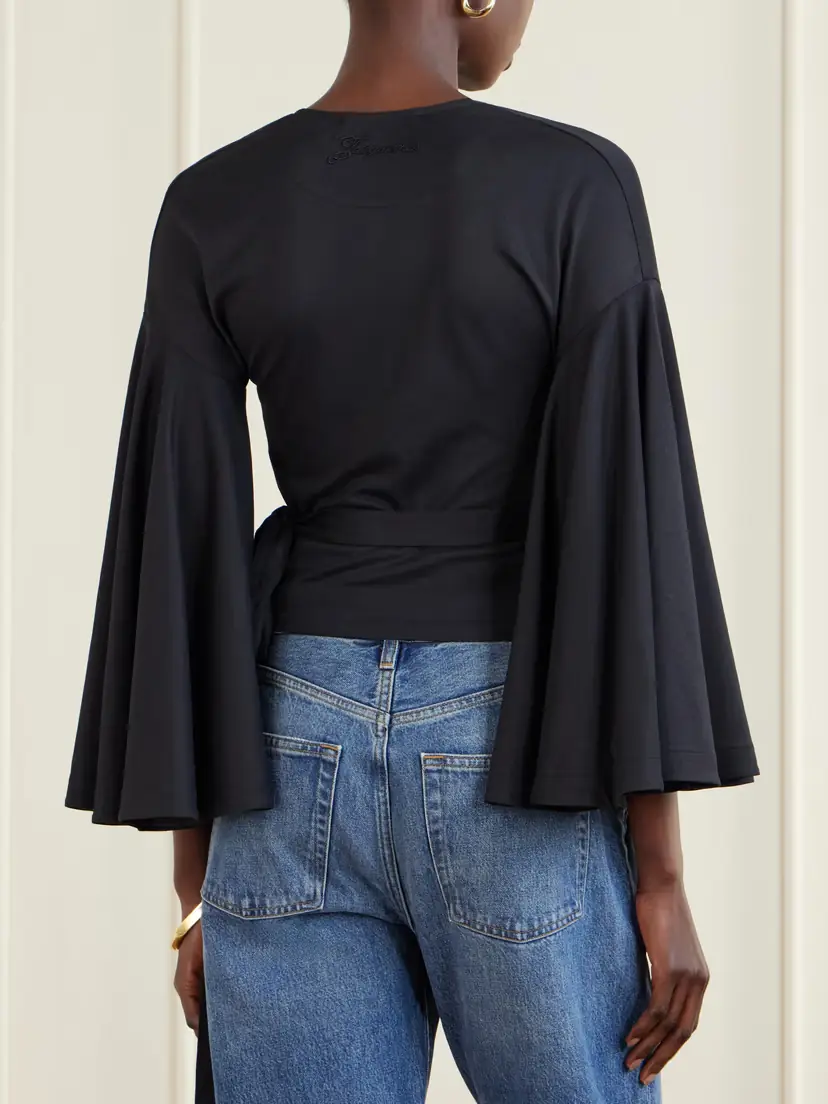 Jacquemus The Ventadou Paper-blend Wrap Top | Thumbnail 3 Jacquemus The Ventadou Paper-blend Wrap Top | Thumbnail 3