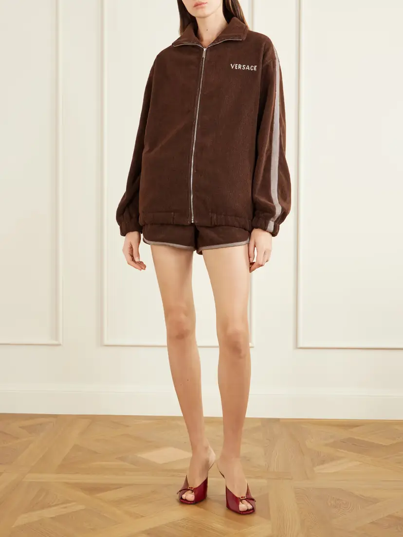 Versace Jacquard-knit Cotton-terry Shorts | Thumbnail 2 Versace Jacquard-knit Cotton-terry Shorts | Thumbnail 2