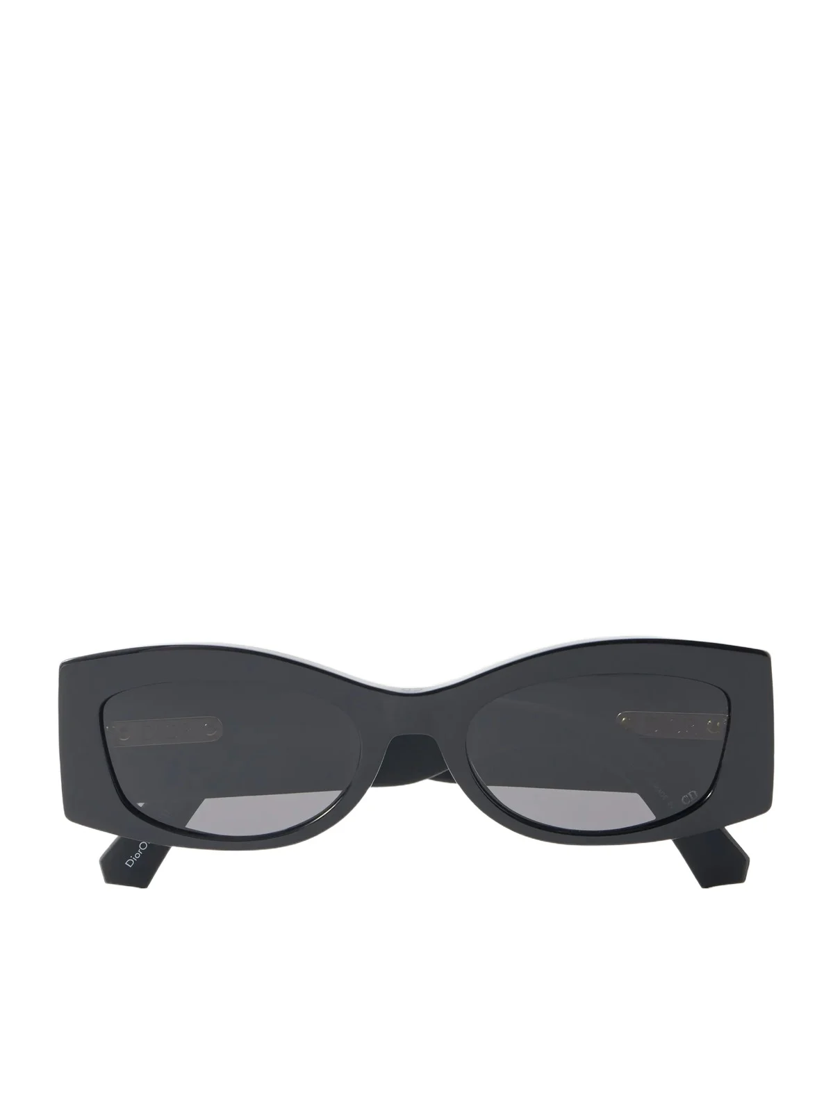 Diorombre S1i Rectangular-frame Leather-trimmed Acetate Sunglasses