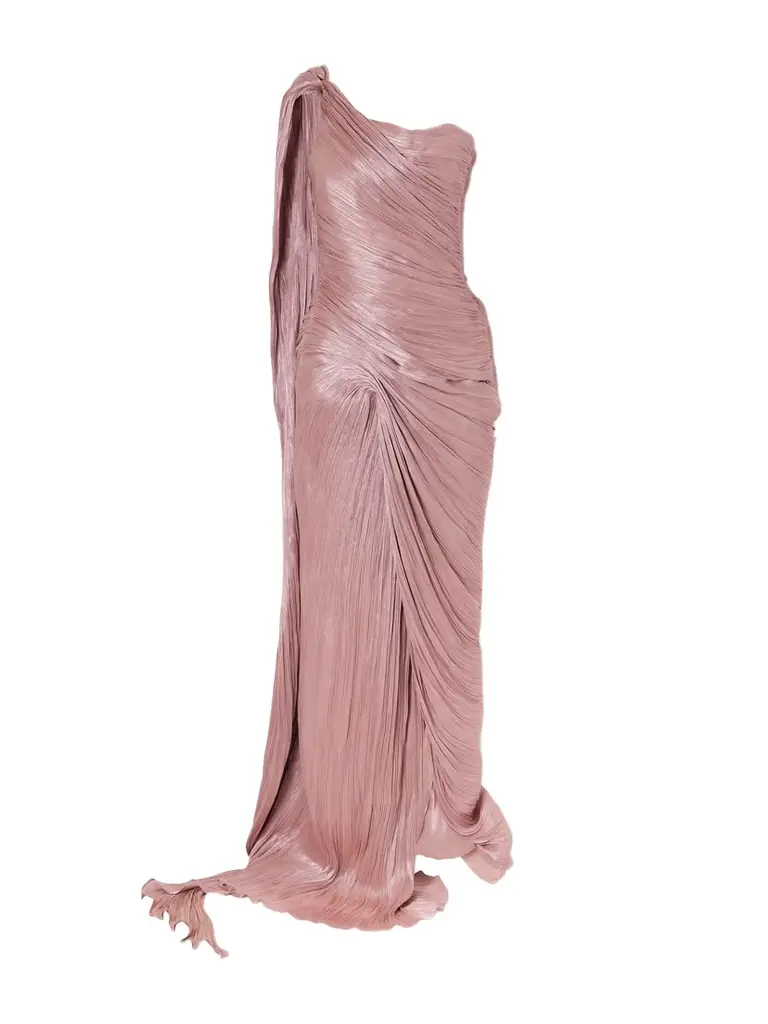 Marmar Halim One-shoulder Plissé Chiffon Gown | Image 1 Marmar Halim One-shoulder Plissé Chiffon Gown | Image 1